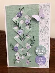 Give your greeting cards a truly personal touch by making them yourself! Braided Lattice Card Using Kaisercraft Lilac Whispers Simple Cards Hand Made Greeting Cards Greeting Cards Handmade