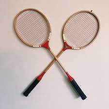 Vintage Pair Of Victoria Wooden Badminton Rackets In Red Etsy Badminton Racket Badminton Vintage