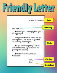 Informal letters are social or friendly letters. Friendly Letter Example Grade 5 Letter