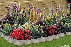 Flower Bed Gardenpuzzle Online Garden Planning Tool Flower Garden Design Flower Bed Designs Flower Garden Layouts