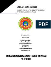 Seni tari merupakan bentuk seni dengan media ungkap berupa gerak. Perbandingan Gerak Tari