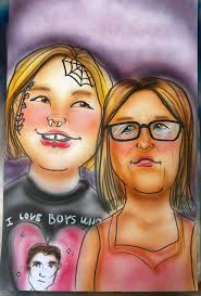 Caricature experience at Universal with a Twilight theme