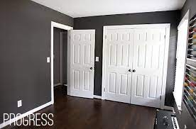 Dark grey walls with wood floors light gray hardwood wonderful floor. I Love Dark Hardwood Floors Dark Grey Walls And White Trim And Doors So Classy Grey Walls Grey Walls White Trim Home