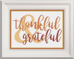 Would look great as a patch on a jacket or bag! Thankful Word Art Cross Stitch Pattern Cross Stitch