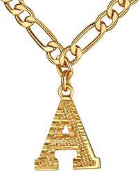 Personalisierter metall schild, zwei buchstaben, 2 initialen, anfangsbuchstabe, alphabet dekoschild türschild mit 2 namen, haustür wanddekoration . Chainshouse Gold Initial Letter A Necklace Alphabet Name Jewelry Boy Girl Women Personalized Friend Gift 18k Gold Plated Minimalist Letter Pendant Men S Figro Necklaces Amazon Com