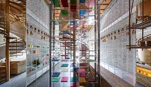 waterfrom subverts clinical pharmacy stereotype with interior for molecure pharmacy pictures pharmacy design design