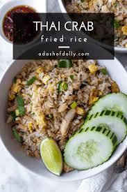 3 cloves garlic, minced 1 onion, minced 2 large tomatoes, minced 3 cups rice, cooked ½ bottle (8 oz) taba ng talangka 3 pcs crab stick (optional) salt and pepper 3 tbsp margarine 1 tbsp cooking oil spring onions, garnish. Thai Crab Fried Rice Gluten Free Options A Dash Of Dolly