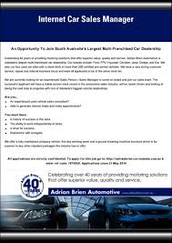 Job Advert Internet Car Sales Manager We Are Currently Looking For An Experienced Sales Person Sales Manager T Cars For Sale Sales Manager Automotive Sales