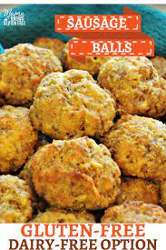 Bisquick Sausage Balls Made Gluten Free Perfect For Breakfast The Holidays Or Your Next P Gluten Free Sausage Balls Gluten Free Sausage Dairy Free Appetizers