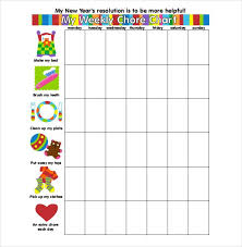 Weekly Chore Chart Template 11 Free Word Excel Pdf
