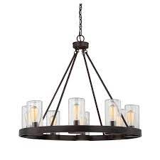 Browse our wide selection of rustic outdoor wall lights. Filament Design 8 Light English Bronze Outdoor Hanging Chandelier Ect Sh258589 The Home Depot