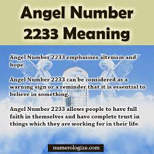 Meaning Of Angel Number 2233 Angel Number Meanings Number Meanings 2323 Angel Number * click on the article number / links below to view in depth information on the repeating number message and meaning you desire: meaning of angel number 2233 angel