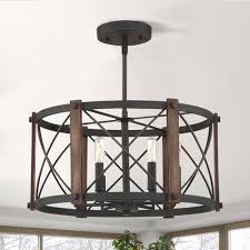 Mounting hardware and detailed instructions are included for an easy installation Rustic Semi Flushmount Lighting Rustic Ceiling Lights