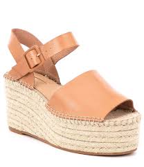 Antonio Melani Bethena Leather Flatform Wedge Espadrilles