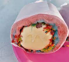 This one has sprinkles on it, but you really don't need them. An Ice Cream And Cotton Candy Burrito Is Coming To The 2019 Nys Fair Syracuse Com