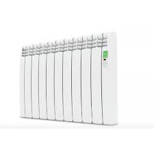 Un thermomètre infrarouge mesure les températures en surface du chauffage. Radiateur Electrique A Fluide Caloporteur Delta Ultimate Wifi Blanc Bricozor