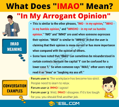 Imao Meaning What Does Imao Mean Useful Text Conversations 7esl Other Ways To Say English Lessons English Vocabulary Words