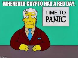 Did the simpsons foreshadow this objection?! Who Do You Know Who Panics Too Quick Bitcoin Ethereum Litecoin Ripple Xrp Btc Cryptonews Cryptomemes Cryptolife Hodl Buidl Supremecrypto Block