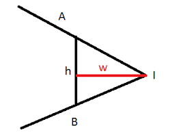 Given a = 9, b = 7, and c = 30°: Find The Width Height Of A Triangle Given A Side Length And Two Lines Mathematics Stack Exchange