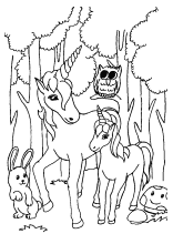 Ausmalbild Einhorn Fabelwesen Einhörner Unicorn