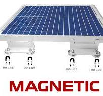 RevoPower Aluminum Magnetic Solar Panel Mount Bracket, 700 lbs, for sheds,  roofs, boats, cars, trucks, trailers