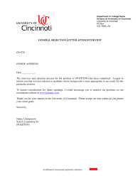 The follow up letter or email is both a thank you note and a confirmation of your suitability for the job. General Rejection Letter After Interview In Word And Pdf Formats