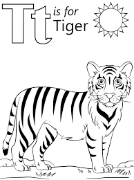 Free coloring pages for kids & free printables to color train and alphabet letter t | train coloring enjoy, like, share and subscribe to our educational. Tiger Letter T Coloring Page Free Printable Coloring Pages For Kids