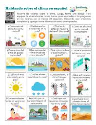 Weather Conversation Cards In Spanish Pdf Worksheet Spanishlearninglab In 2020 Conversation Cards How To Speak Spanish Spanish