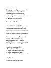 … sebagai satu negara yang membangun, kita memerlukan satu bahasa kepunyaan sendiri. Sajak Cinta Bahasa Docx