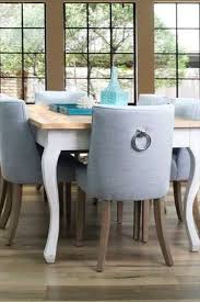 Ophelia Light Grey Dining Chair With Silver Ring Pull On Back Dining Chairs Gray Dining Chairs Dining