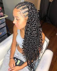 Nefe On Instagram 2 Layer Bohemian Feed In Braids Individuals At The Back 4 Hours Last Up To Feed In Braids Hairstyles Feed In Braid Hair Styles