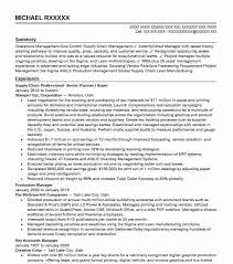 senior buyer/planner resume example lam