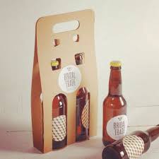 Original Cardboard Carrier For Beer Bottles With A Handle To Carry Them Easily Easy Assembly Available In 3 Sizes For 1 2 And 3 Beer Bo Beer Packaging Design