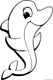 Puppy, dog, wolf, kitten, unicorn, coloring pages for kids, my little pony, paw patrol. Cute Baby Dolphin Coloring Pages Printable