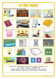 Picture Dictionary In The Hotel Picture Dictionary Summer School Activities Hotel