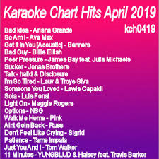 Kch0419 Karaoke Chart Hits April 2019