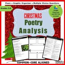 Christmas Poem Practice Poetry Analysis With This Poem Great For A Seasonal Or Thematic Unit Students Will Holiday Poems Christmas Poems Graphic Organizers