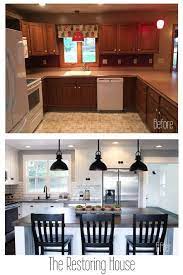 Compact workspaces can be efficient as well as attractive. The Connector House The Restoring House Kitchen Remodel Small Diy Kitchen Renovation Kitchen Remodel Before And After