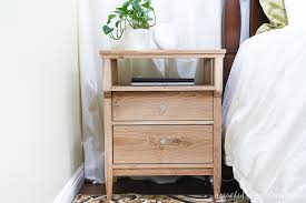 This Nightstand Is Built To Comfortably Sit Next To A Taller Bed The Open Shelf Is The Perfect Place T In 2020 Tall Nightstands Open Shelving Diy Furniture Nightstand