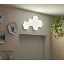 Kit Panneau Led Decoratif Puzzle 1 X 0 6 W Blanc Inspire Panneau Led Led Parement Mural