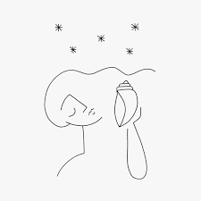 Sea Sleep Line Art Drawings Minimal Drawings Abstract Face Art