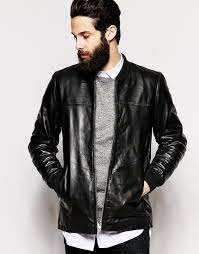 Asos Longline Leather Bomber Black Fashion Shop Leather Bomber Leather Jacket Lambskin Leather Jacket