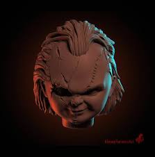 Chucky Heads Stl Obj Files For 3d Printing Video Preview Https Vimeo Com 229807016 Stl Chucky Sculpture