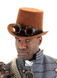 Steampunk Kutscherhut braun