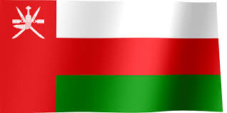 Flag on silver flagpole, transparent background. Oman Flag Gif All Waving Flags