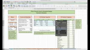 household budget and finances template and tutorial excel