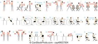 All the necessary information on our website. Sportubungen Furs Buro Buro Yoga Fur Mude Mitarbeiter Mit Stuhl Und Tisch Canstock