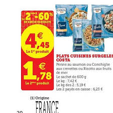 Offre Plats Cuisines Surgeles Costa Le 2eme A 60 Chez Super U