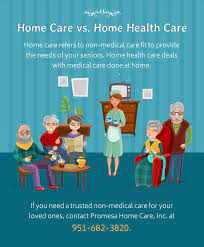 Home Care Vs Home Health Care Homecare Healthcare Www Promesahc Com Home Health Care Home Health Health Care