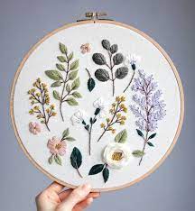 Pdf Pattern Video Tutorial Lilac And Cherry Blossom Botanical Elements Digita In 2020 Embroidery Flowers Pattern Flower Embroidery Designs Hand Embroidery Patterns